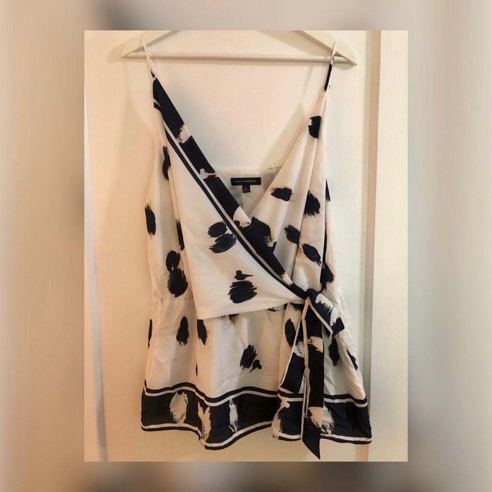 Banana Republic Wrap Spaghetti Strap Blouse